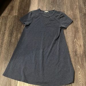 Z supply navy cutout baby French terry short sleeve t shirt dress